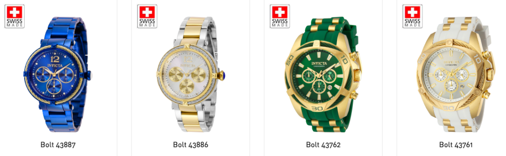 invicta watches gold